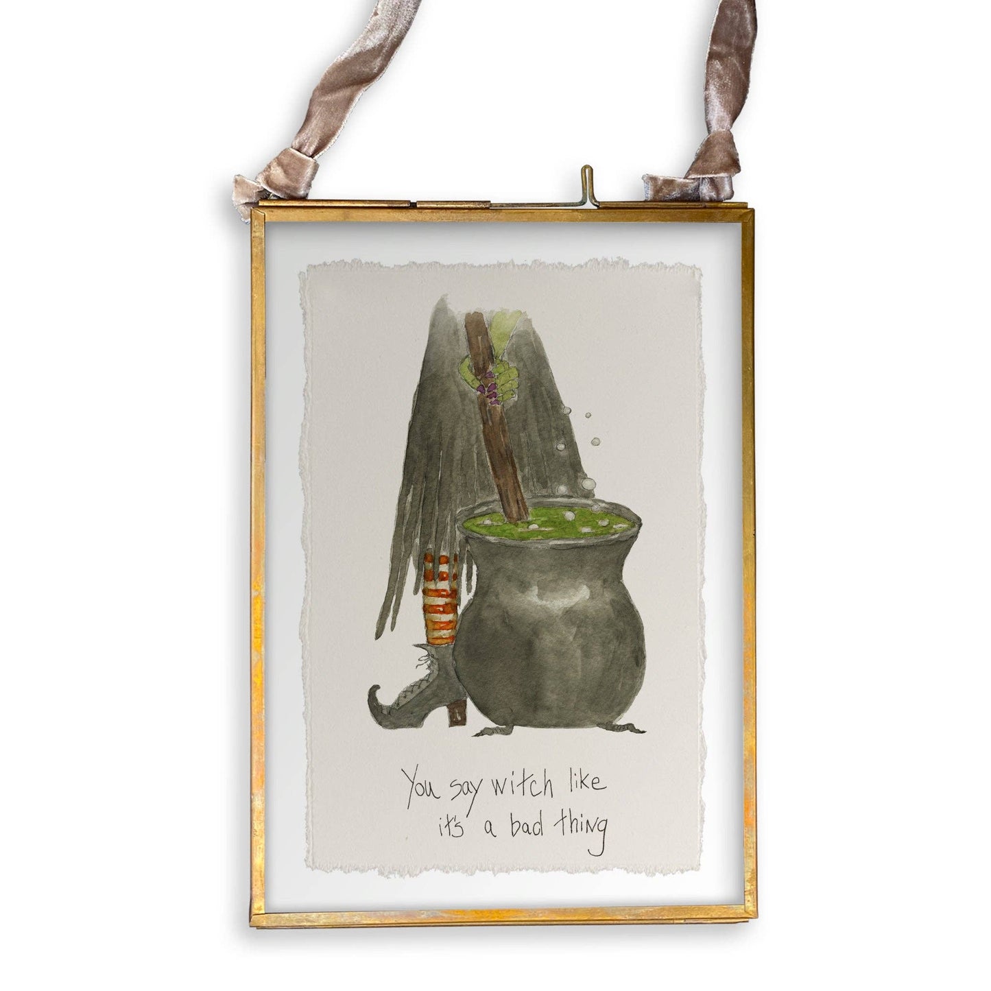 Witch Stirring Pot: Dishtowel / Remove Words / -