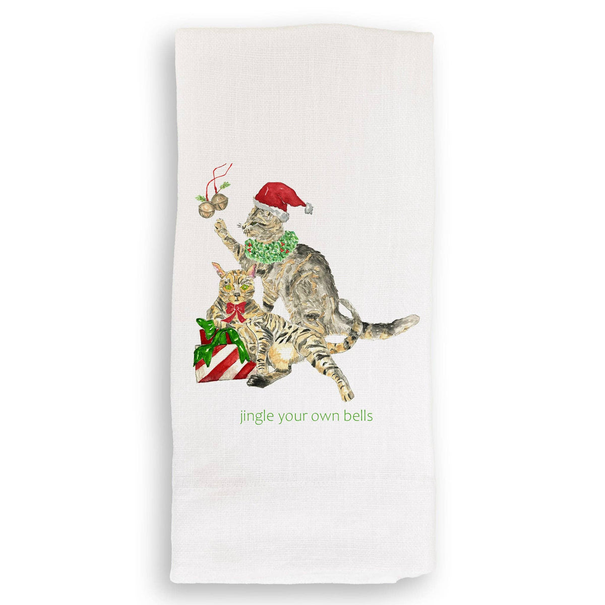 Jingle Bells Cats: Dishtowel / Remove Words / -