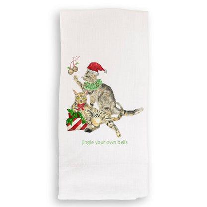 Jingle Bells Cats: Dishtowel / Remove Words / -