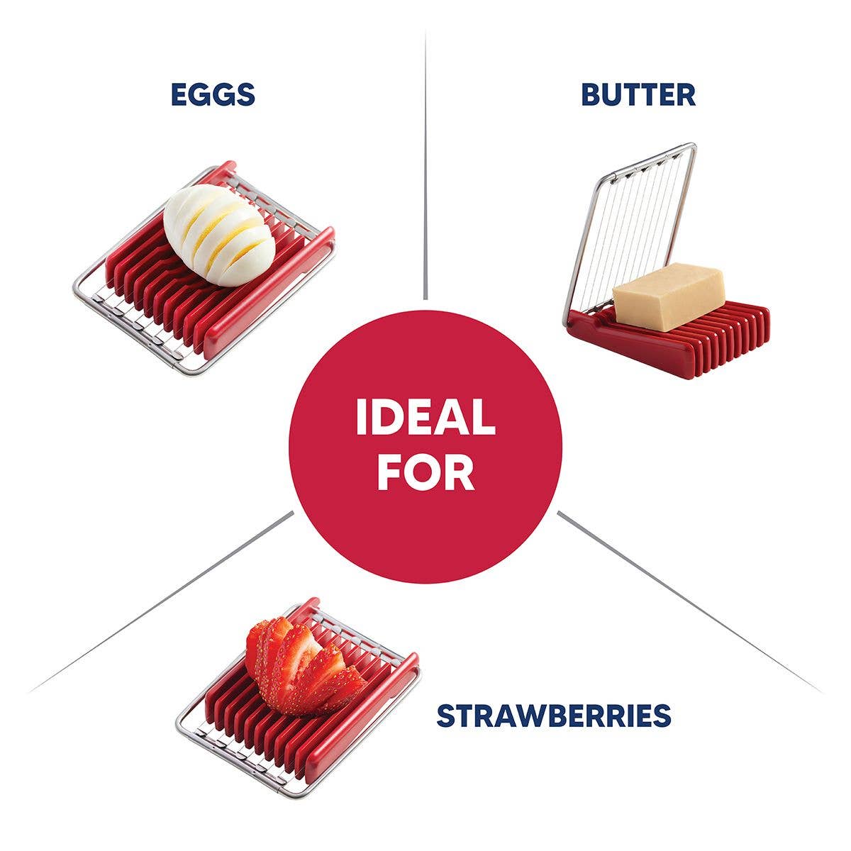 HIC Kitchen Double-Sided Egg Slicer
