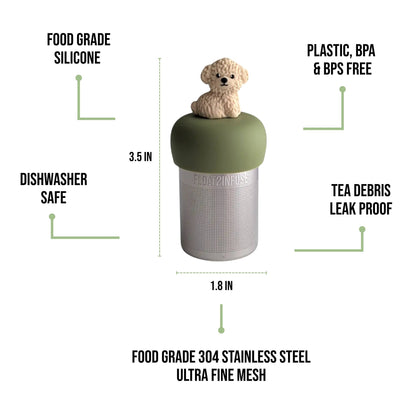 Golden Doodle | Floating Tea Infuser | Green Base | Cream