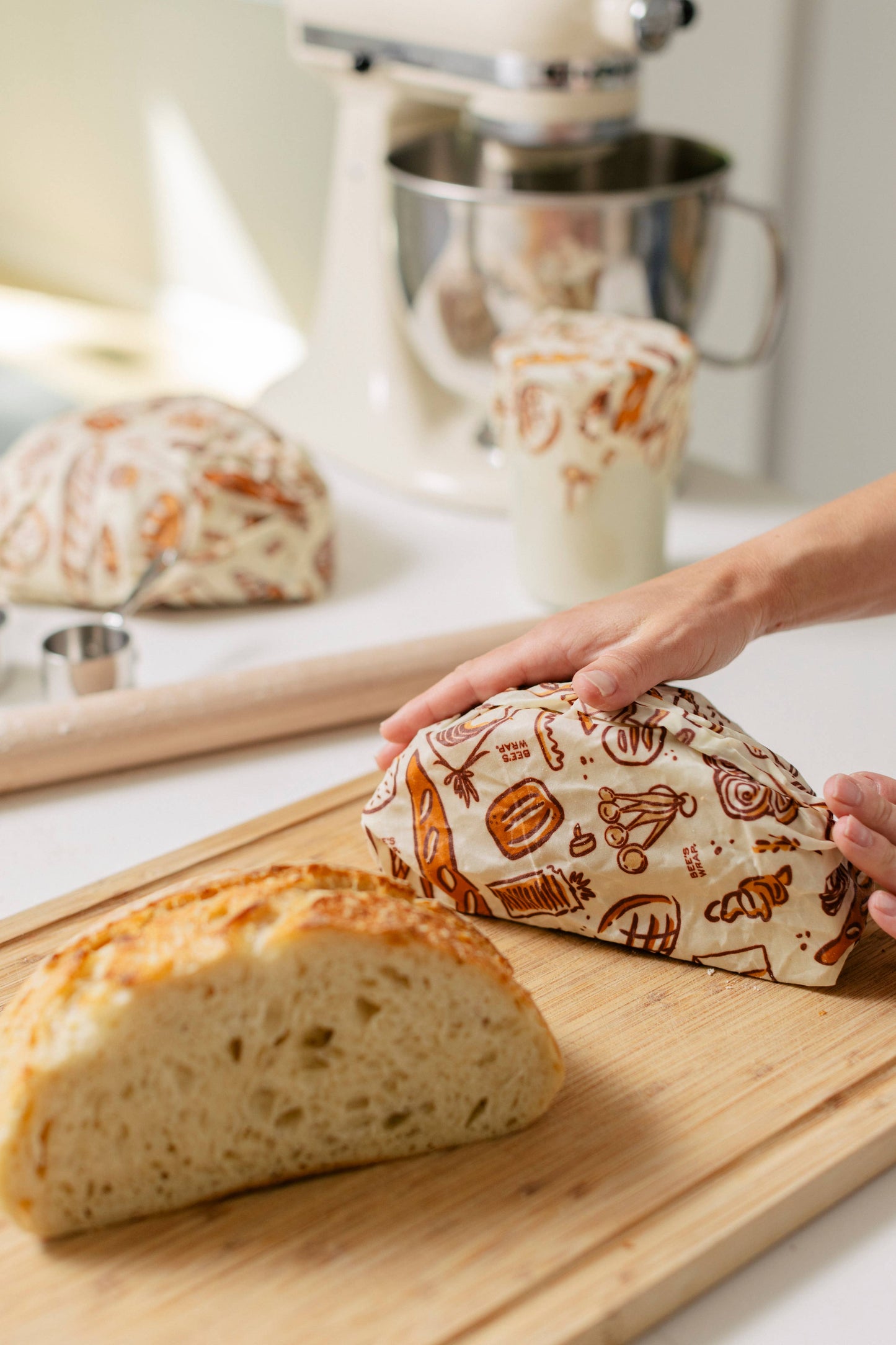 Bees Wrap Beeswax Reusable Bread Wrap - Bakery Lane Print