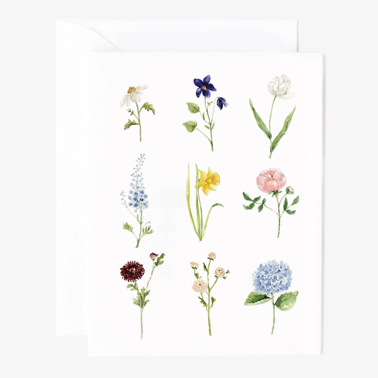 Garden flowers notecard