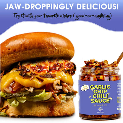 100% All-Natural Original Garlic Chip Chili Sauce -Topping !