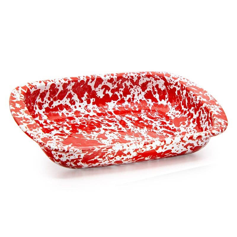 Golden Rabbit Enamelware Swirl Baking Pan: Ocean