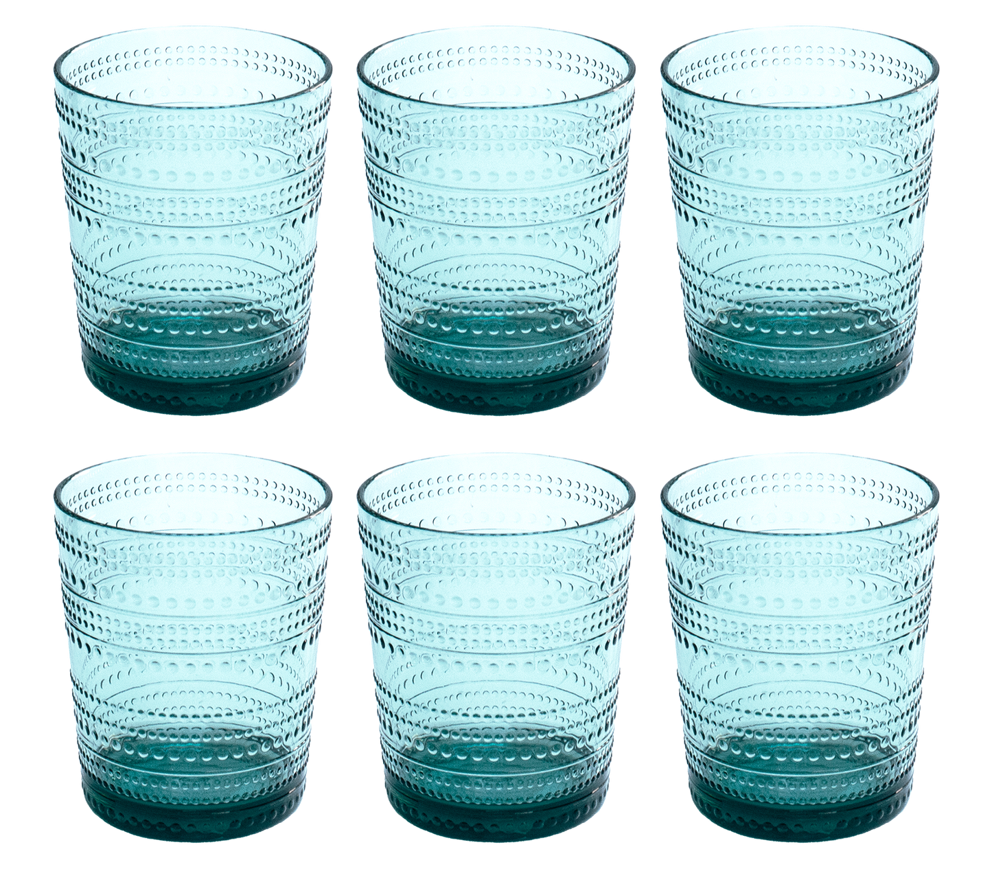 Beaded DOF Shatterproof Premium Plastic Drinkware Collection: Clear